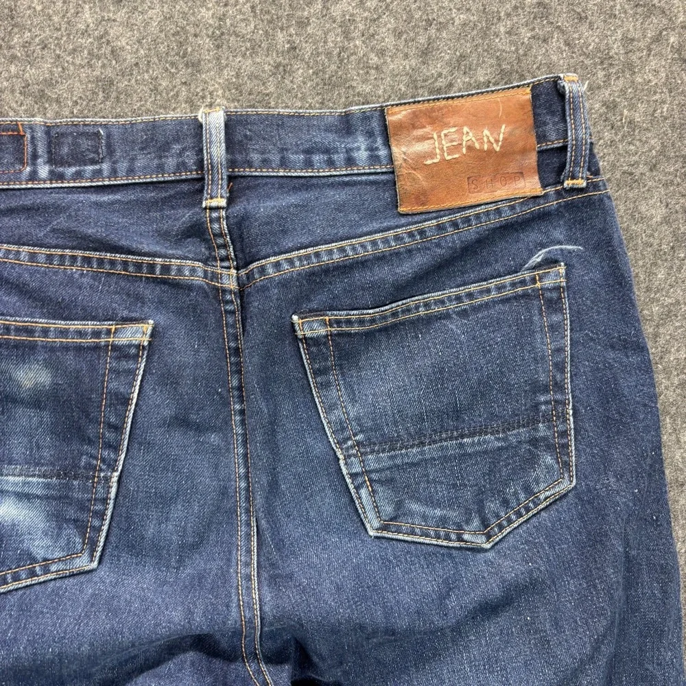 Jean Shop Bowie Slim Selvedge Jeans Men 32L Blue Button Fly White Oak Cone Denim